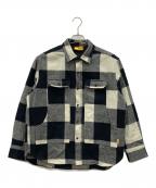GRIP SWANYグリップスワニー）の古着「FLANNEL FIELD SHIRT」｜ブラック×ホワイト