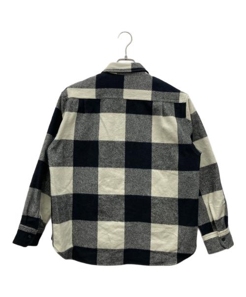 GRIP SWANY（グリップスワニー）GRIP SWANY (グリップスワニー) FLANNEL FIELD SHIRT ブラック×ホワイト サイズ:Lの古着・服飾アイテム