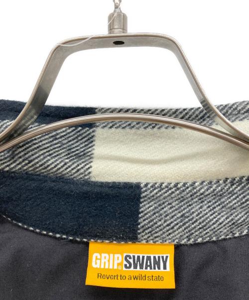 GRIP SWANY（グリップスワニー）GRIP SWANY (グリップスワニー) FLANNEL FIELD SHIRT ブラック×ホワイト サイズ:Lの古着・服飾アイテム