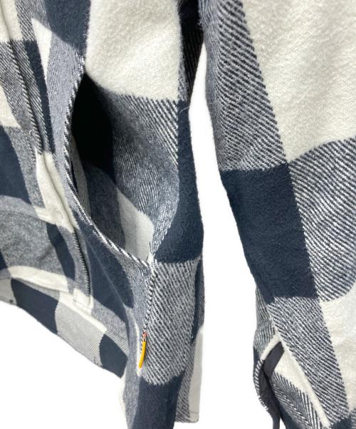 GRIP SWANY（グリップスワニー）GRIP SWANY (グリップスワニー) FLANNEL FIELD SHIRT ブラック×ホワイト サイズ:Lの古着・服飾アイテム