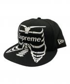 New Era×SUPREMEニューエラ×シュプリーム）の古着「Bones Box Logo」｜ブラック
