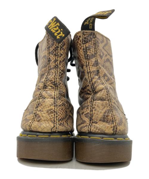 Dr.Martens（ドクターマーチン）Dr.Martens (ドクターマーチン) パイソン柄8ホールブーツ ブラウン サイズ:7の古着・服飾アイテム