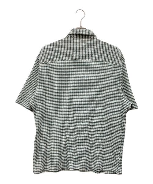 stussy（ステューシー）stussy (ステューシー) WRINKLY GINGHAM SS SHIRT グリーン サイズ:Lの古着・服飾アイテム