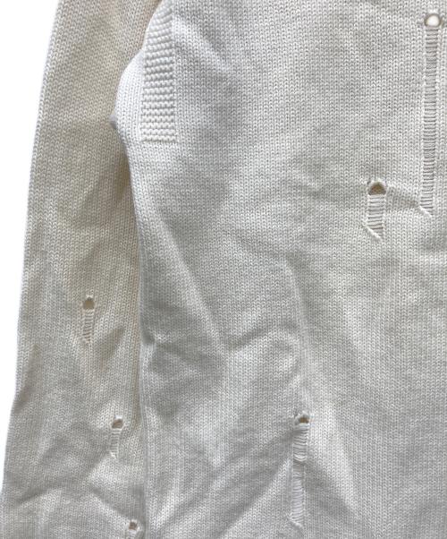 FRED PERRY（フレッドペリー）FRED PERRY (フレッドペリー) Casely-Hayford (ケイスリーヘイフォード) クラッシュ加工ニット アイボリー サイズ:Mの古着・服飾アイテム