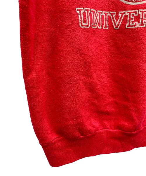 H.WOLF&SONS（H.ウルフアンドサンズ）H.WOLF&SONS (H.ウルフアンドサンズ) 半袖スウェット レッド サイズ:Mediumの古着・服飾アイテム