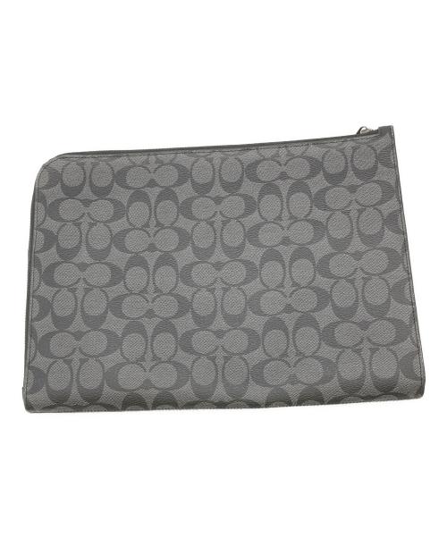 COACH（コーチ）COACH (コーチ) シグネチャークラッチバッグ ブラックの古着・服飾アイテム