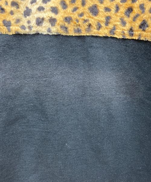 SUPREME（シュプリーム）Supreme (シュプリーム) Leopard Panel Half Zip Sweatshirt ブラック サイズ:Mの古着・服飾アイテム