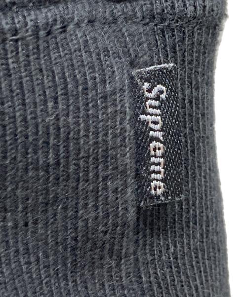 SUPREME（シュプリーム）Supreme (シュプリーム) Leopard Panel Half Zip Sweatshirt ブラック サイズ:Mの古着・服飾アイテム