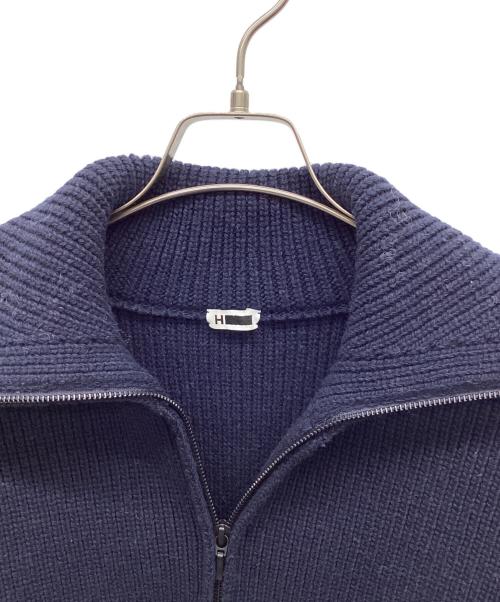 H BEAUTY&YOUTH（エイチ ビューティー&ユース）H BEAUTY&YOUTH (エイチ ビューティー&ユース) 5ゲージハイネックジップアップショートカーディガン ネイビー サイズ:表記無しの古着・服飾アイテム