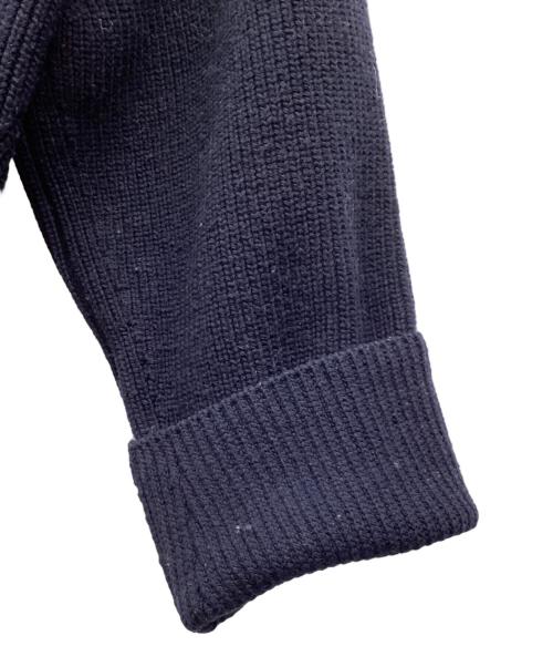 H BEAUTY&YOUTH（エイチ ビューティー&ユース）H BEAUTY&YOUTH (エイチ ビューティー&ユース) 5ゲージハイネックジップアップショートカーディガン ネイビー サイズ:表記無しの古着・服飾アイテム