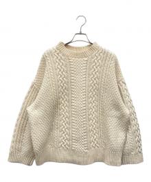 6(ROKU) BEAUTY&YOUTH（ロク ビューティーアンドユース）の古着「ケーブルニット」｜アイボリー