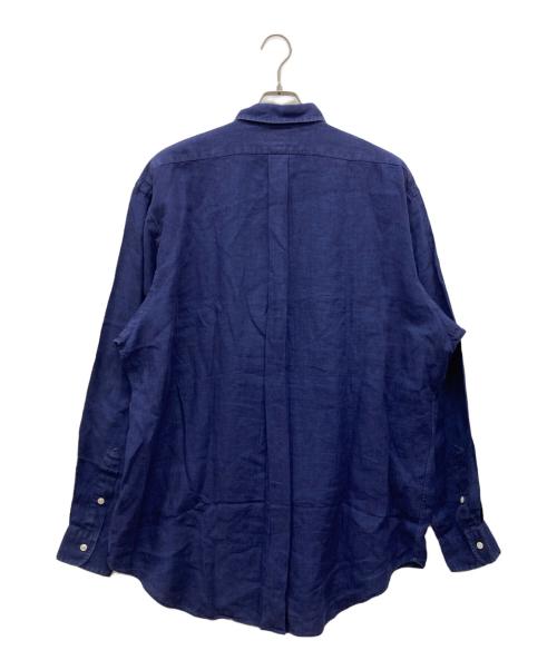 POLO RALPH LAUREN（ポロ・ラルフローレン）POLO RALPH LAUREN (ポロ・ラルフローレン) リネンシャツ ネイビー サイズ:XLの古着・服飾アイテム