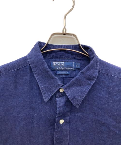 POLO RALPH LAUREN（ポロ・ラルフローレン）POLO RALPH LAUREN (ポロ・ラルフローレン) リネンシャツ ネイビー サイズ:XLの古着・服飾アイテム
