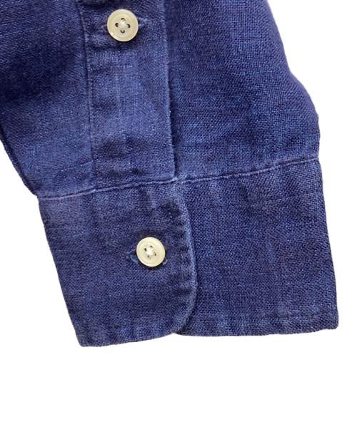 POLO RALPH LAUREN（ポロ・ラルフローレン）POLO RALPH LAUREN (ポロ・ラルフローレン) リネンシャツ ネイビー サイズ:XLの古着・服飾アイテム