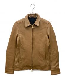 Junhashimoto（ジュンハシモト）の古着「ZIP LEATHER SHIRTS」｜ブラウン