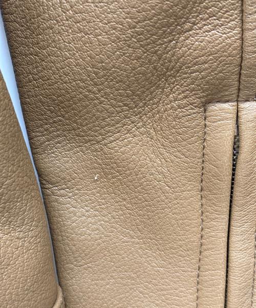 Junhashimoto（ジュンハシモト）Junhashimoto (ジュンハシモト) ZIP LEATHER SHIRTS ブラウン サイズ:2の古着・服飾アイテム