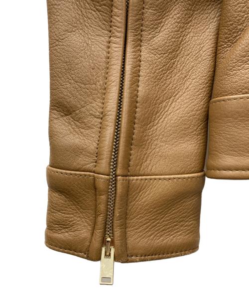 Junhashimoto（ジュンハシモト）Junhashimoto (ジュンハシモト) ZIP LEATHER SHIRTS ブラウン サイズ:2の古着・服飾アイテム