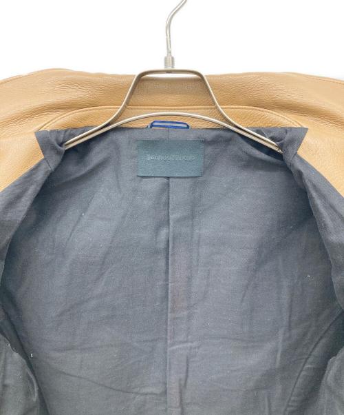 Junhashimoto（ジュンハシモト）Junhashimoto (ジュンハシモト) ZIP LEATHER SHIRTS ブラウン サイズ:2の古着・服飾アイテム