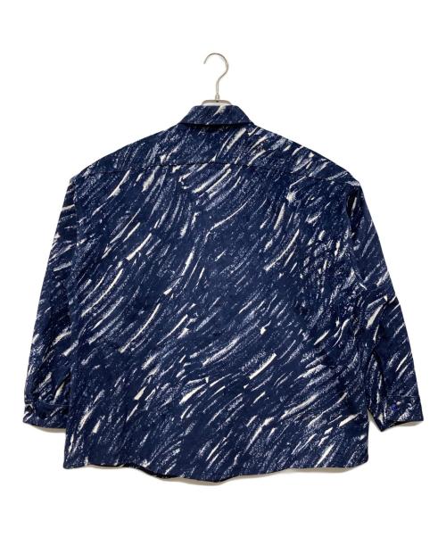 MARNI（マルニ）MARNI (マルニ) MARBLE PRINTED VELVET SHIRTS ネイビー サイズ:46の古着・服飾アイテム