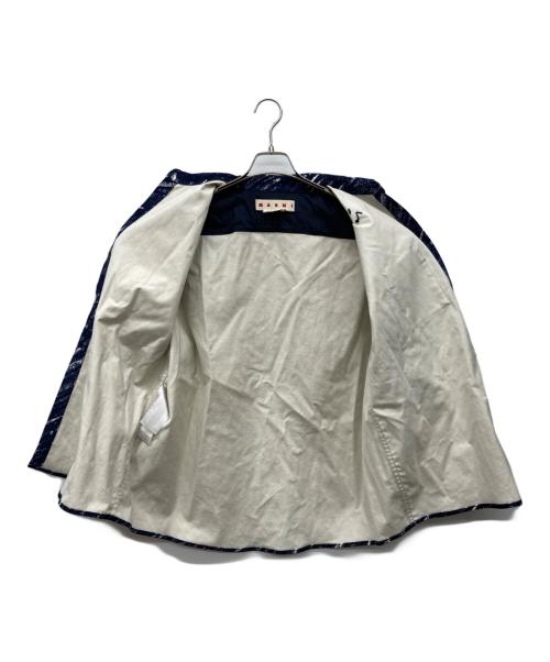 MARNI（マルニ）MARNI (マルニ) MARBLE PRINTED VELVET SHIRTS ネイビー サイズ:46の古着・服飾アイテム