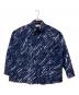 MARNI（マルニ）の古着「MARBLE PRINTED VELVET SHIRTS」｜ネイビー