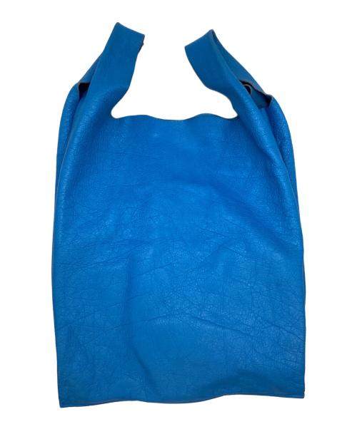 BALENCIAGA（バレンシアガ）BALENCIAGA (バレンシアガ) Market Shopper leather handbag ブルーの古着・服飾アイテム