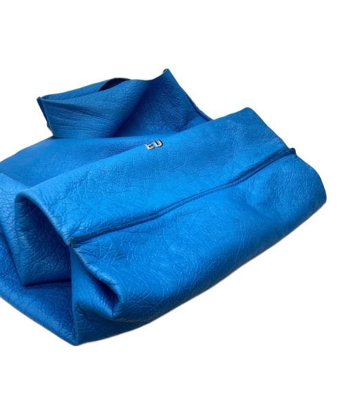 BALENCIAGA（バレンシアガ）BALENCIAGA (バレンシアガ) Market Shopper leather handbag ブルーの古着・服飾アイテム