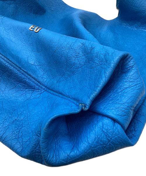 BALENCIAGA（バレンシアガ）BALENCIAGA (バレンシアガ) Market Shopper leather handbag ブルーの古着・服飾アイテム