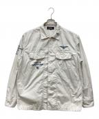 AVIREXアヴィレックス）の古着「USN TYPEWRIGHTER FATIGUE LONG SLEEVE SHIR」｜グレー