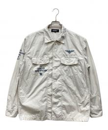 AVIREX（アヴィレックス）の古着「USN TYPEWRIGHTER FATIGUE LONG SLEEVE SHIR」｜グレー
