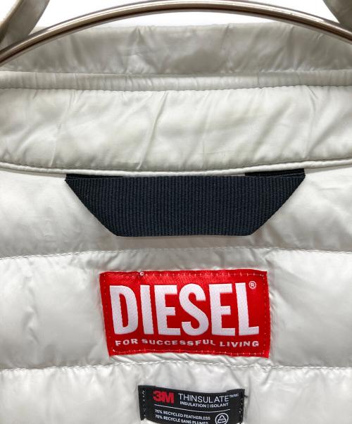 DIESEL（ディーゼル）DIESEL (ディーゼル) 中綿ジャケット ホワイト サイズ:50 185/100Aの古着・服飾アイテム
