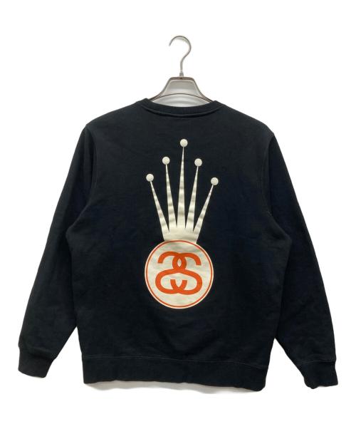 stussy（ステューシー）stussy (ステューシー) SSリンククラウンスウェット ブラック サイズ:Sの古着・服飾アイテム