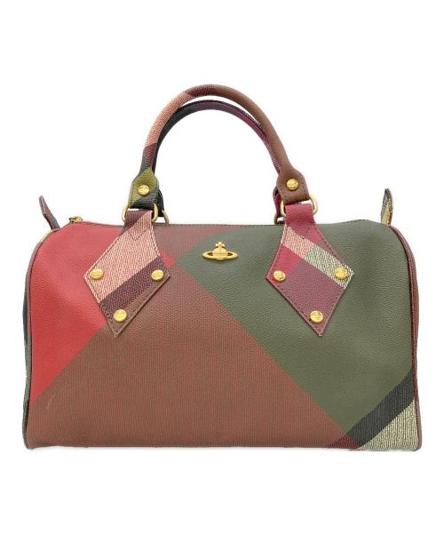 Vivienne Westwood（ヴィヴィアンウエストウッド）Vivienne Westwood (ヴィヴィアンウエストウッド) ミニボストンバッグ オリーブの古着・服飾アイテム