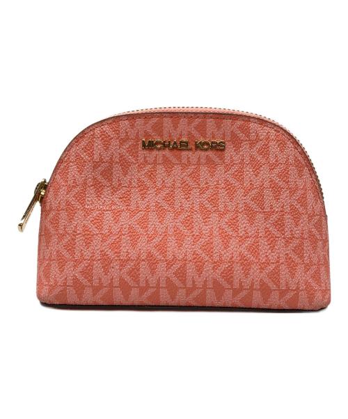 MICHAEL KORS（マイケル・コース）MICHAEL KORS (マイケルコース) コスメポーチ ピンクの古着・服飾アイテム