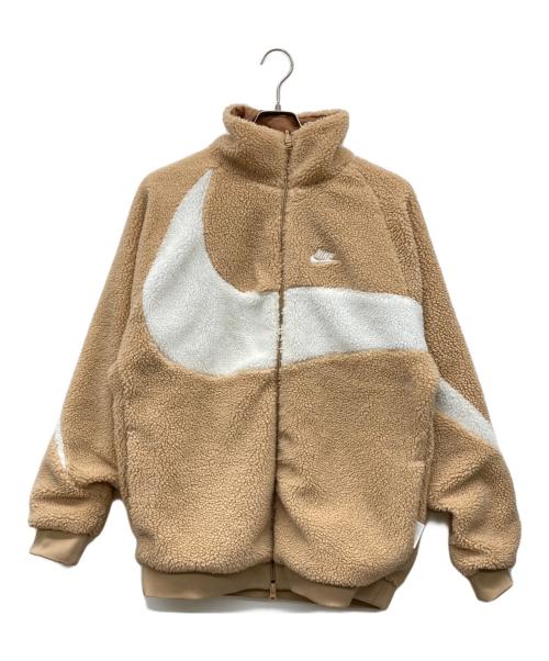 NIKE（ナイキ）NIKE (ナイキ) スウッシュ フルジップ ボア ジャケット フリース ブラウン サイズ:Lの古着・服飾アイテム