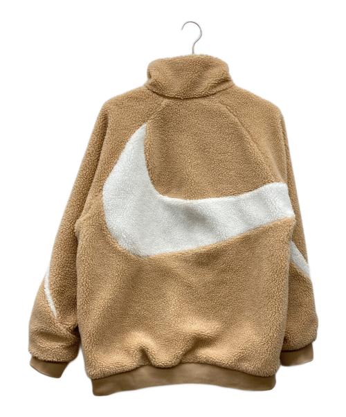 NIKE（ナイキ）NIKE (ナイキ) スウッシュ フルジップ ボア ジャケット フリース ブラウン サイズ:Lの古着・服飾アイテム