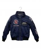 AVIREXアヴィレックス）の古着「SPACEWALK MA-1ジャケット」｜ネイビー