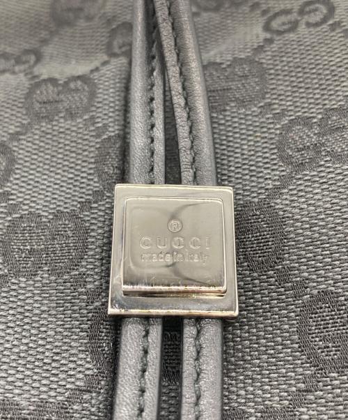 GUCCI（グッチ）GUCCI (グッチ) GGキャンパス巾着ポーチ ブラックの古着・服飾アイテム