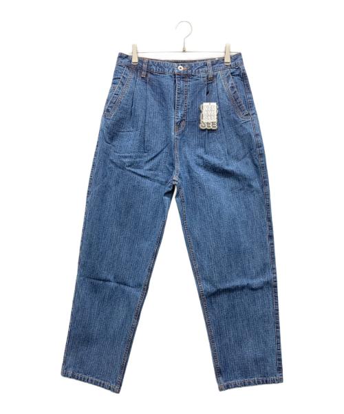 YESEYESEE（イエスアイシー）YESEYESEE (イエスアイシー) Two Tucked Ripstop Denim Pants インディゴ サイズ:Sの古着・服飾アイテム