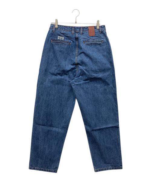 YESEYESEE（イエスアイシー）YESEYESEE (イエスアイシー) Two Tucked Ripstop Denim Pants インディゴ サイズ:Sの古着・服飾アイテム