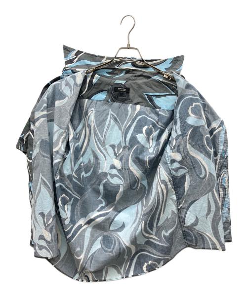 BURBERRY BLACK LABEL（バーバリーブラックレーベル）BURBERRY BLACK LABEL (バーバリーブラックレーベル) マーブル柄半袖シャツ グレー サイズ:２の古着・服飾アイテム