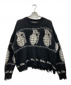 HIGH-GATEハイゲート）の古着「手榴弾ニット」｜ブラック