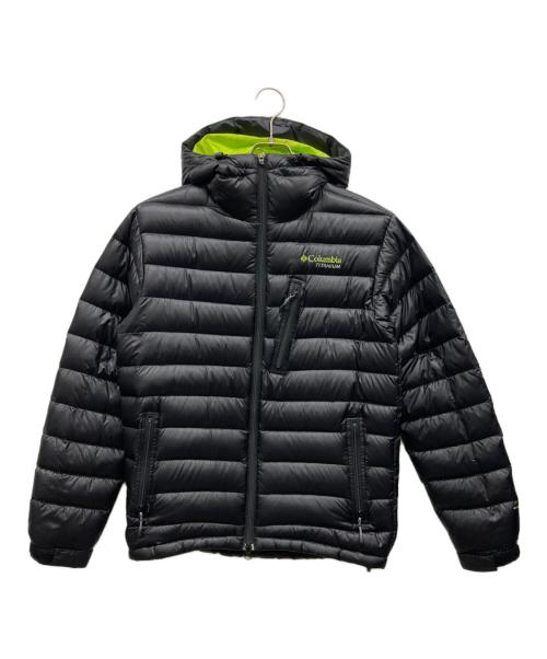 Columbia（コロンビア）Columbia (コロンビア) クレーターレイクジャケット ブラック×ネオングリーン サイズ:Sの古着・服飾アイテム
