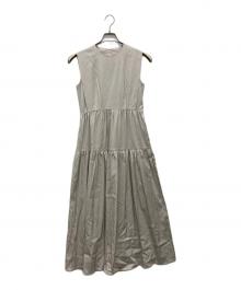 Loulou Willoughby（ルルウィルビー）の古着「キュプラナイロンツイルワンピース」｜ベージュ