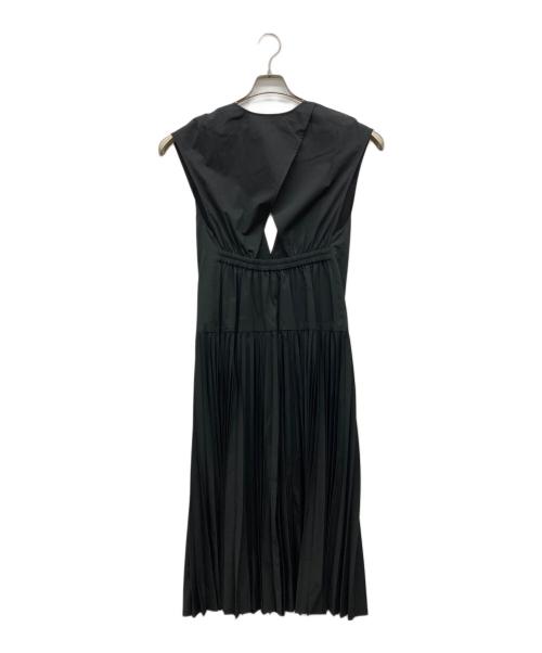 LE PHIL（ル フィル）LE PHIL (ル フィル) バッククロスプリーツワンピース ブラックの古着・服飾アイテム