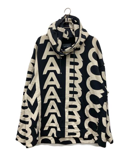 MARC JACOBS（マークジェイコブズ）MARC JACOBS (マークジェイコブス) MONOGRAM OVERSIZED HOODIE ブラック サイズ:170/92A(L)の古着・服飾アイテム