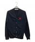 PLAY COMME des GARCONS（プレイコムデギャルソン）の古着「V-NECK KNIT CARDIGAN RED HEART」｜ブラック