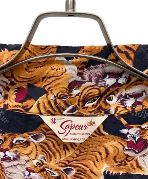 SAPEur（サプール）SAPEur (サプール) 百虎アロハシャツ ブラック サイズ:Mの古着・服飾アイテム