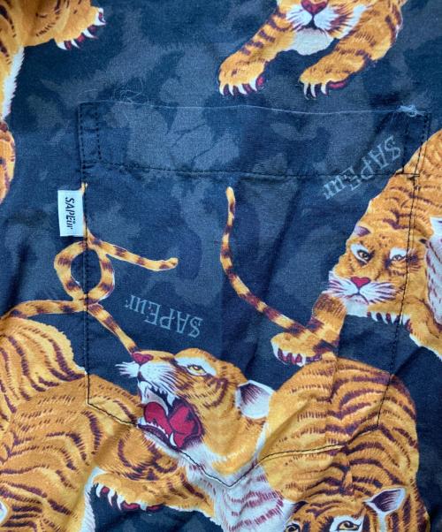 SAPEur（サプール）SAPEur (サプール) 百虎アロハシャツ ブラック サイズ:Mの古着・服飾アイテム
