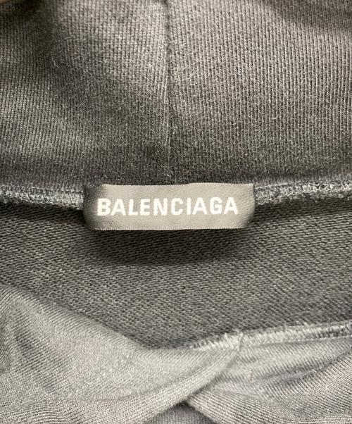BALENCIAGA（バレンシアガ）BALENCIAGA (バレンシアガ) CREWロゴプリント プルオーバーパーカー ブラック サイズ:XSの古着・服飾アイテム